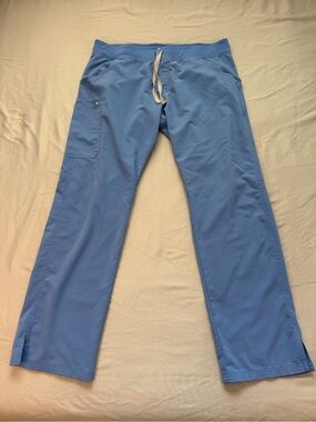 Figs Women's Kade Drawstring Scrub Pants in Ceil Blue